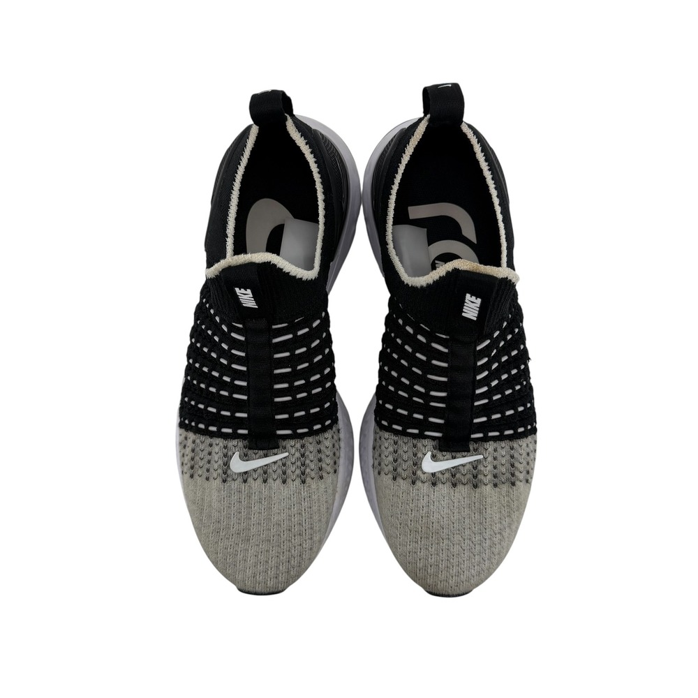 Nike‎ React Phantom Run Flyknit 2 Black Grey Laceless Running Shoes CJ0280-001 6